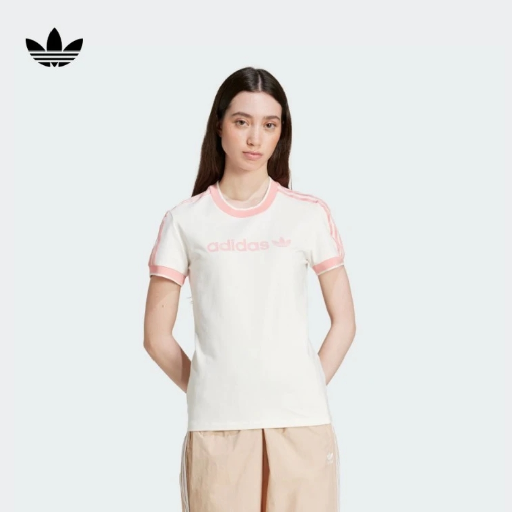 Adidas阿迪达斯正品三叶草女美式复古运动修身Tee短袖T恤IY9234