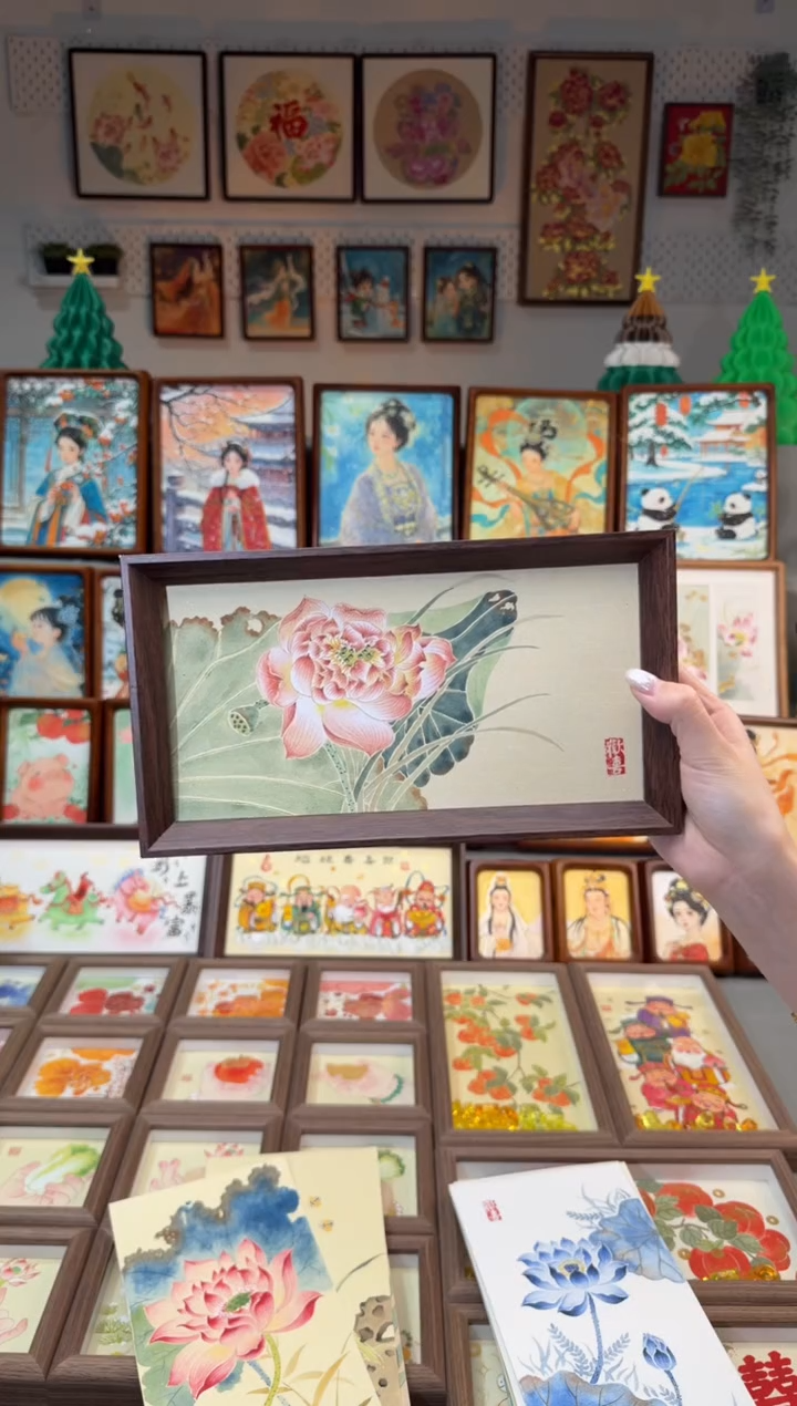 国画大叶荷花 手绘国画27
