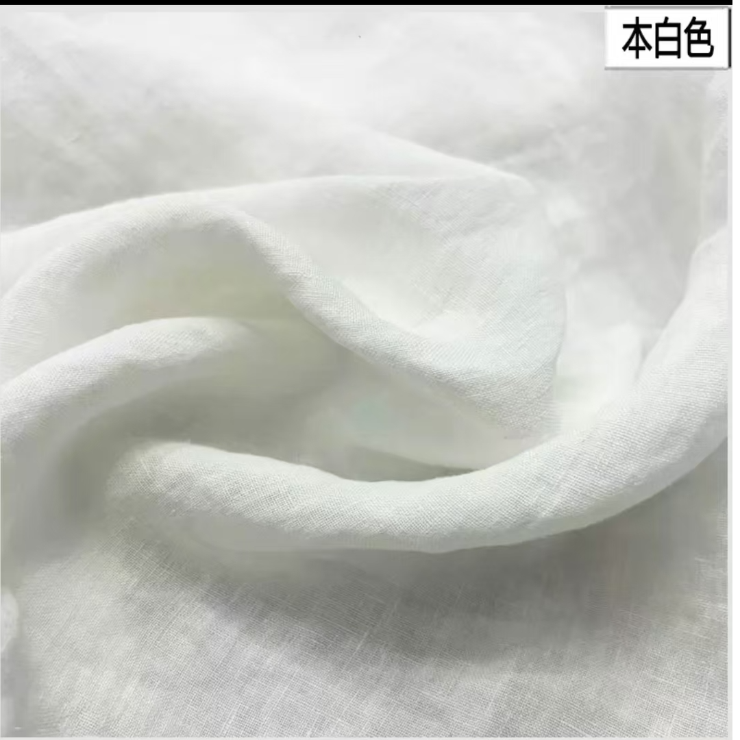 【绒兰】纯汉麻 服装面料 100  白色