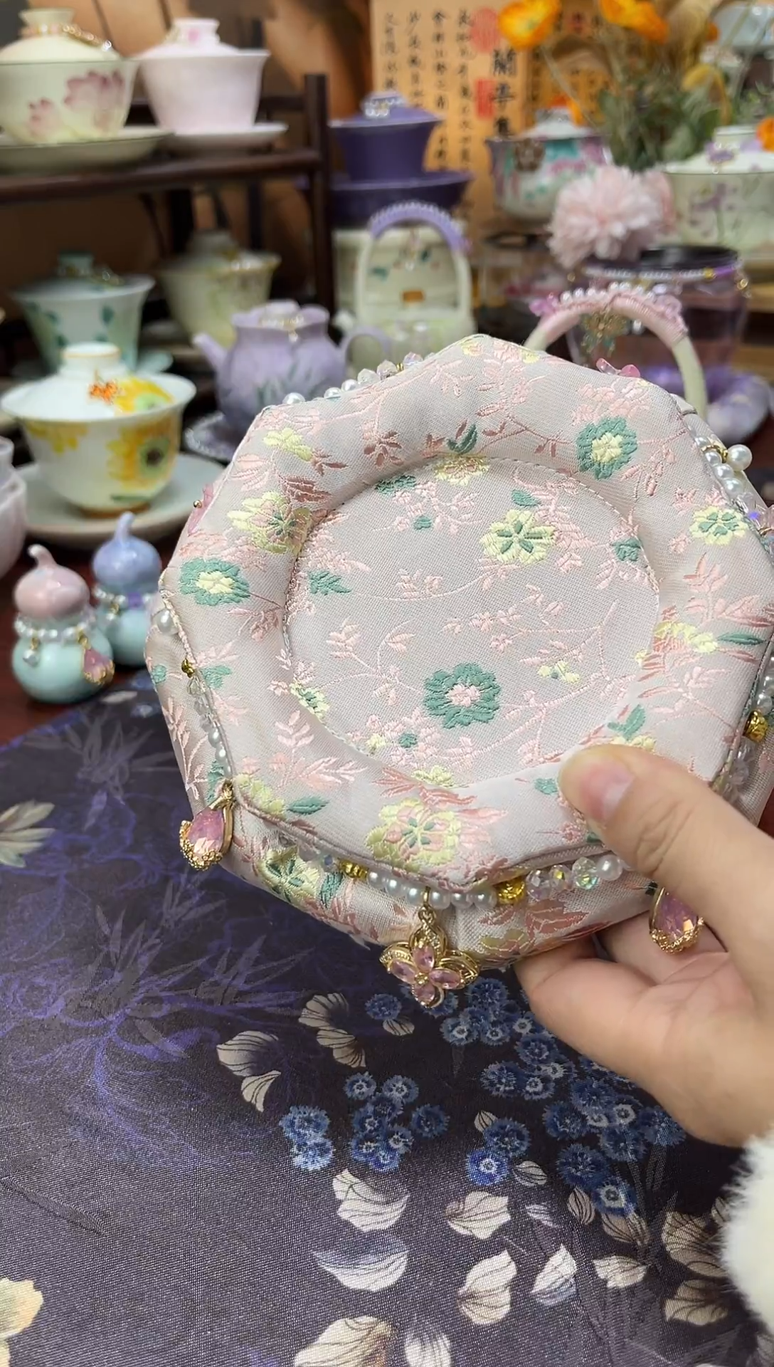 粉色春然壶承+提溜