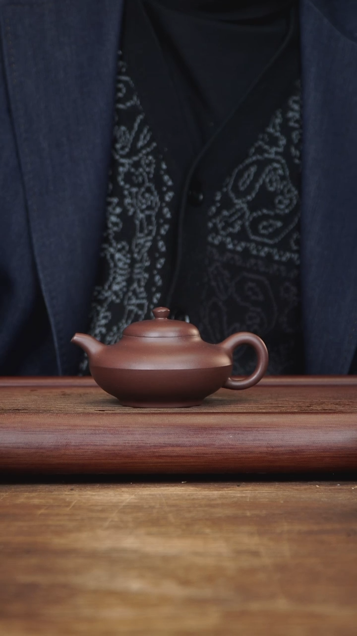 【闪购商品】紫砂茶壶150ml 合欢 家藏紫茄泥