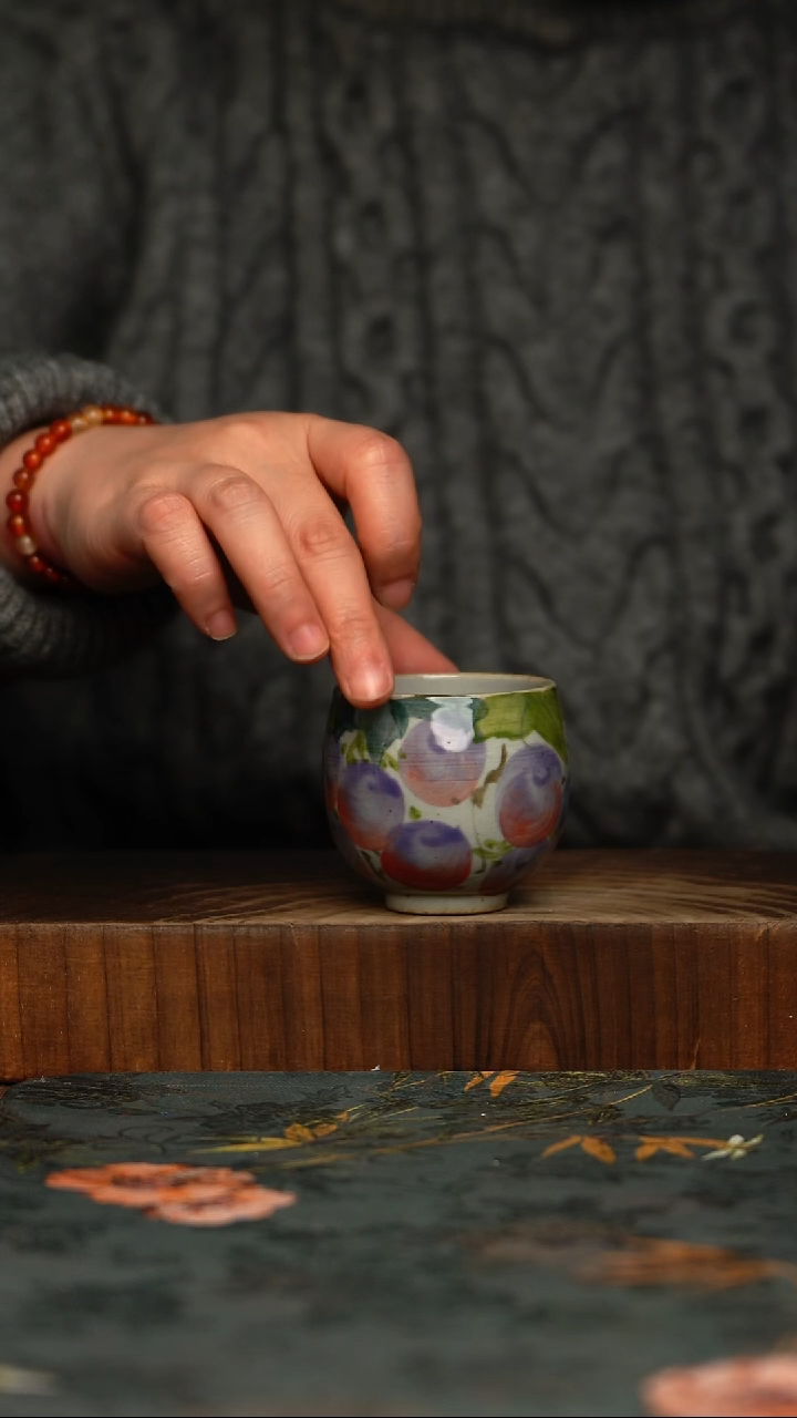 瓷片釉下彩手工手绘同款