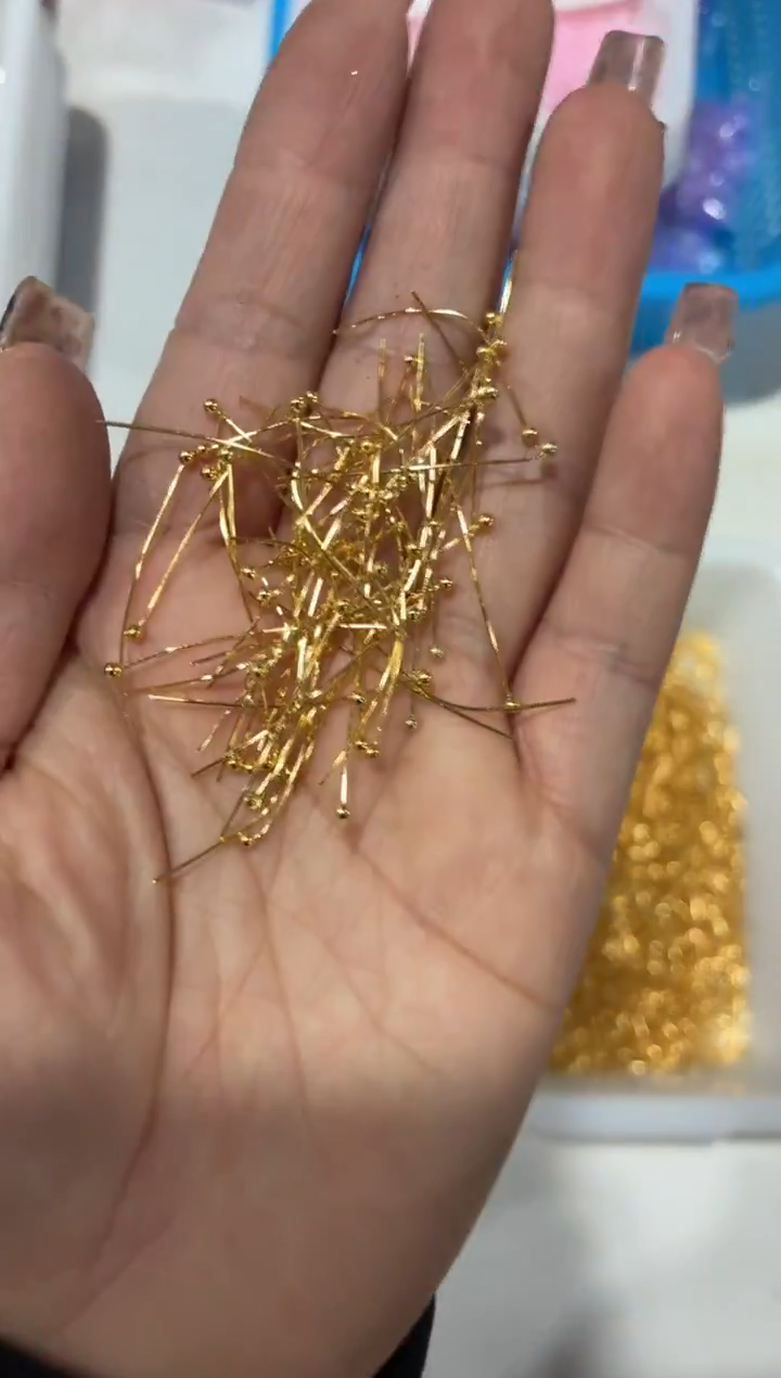 玻璃180116--球针金色3公分1000个装