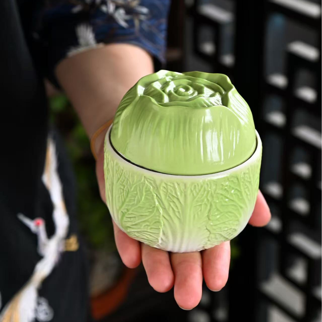 新式白菜茶叶罐创意陶瓷茶叶罐-0026