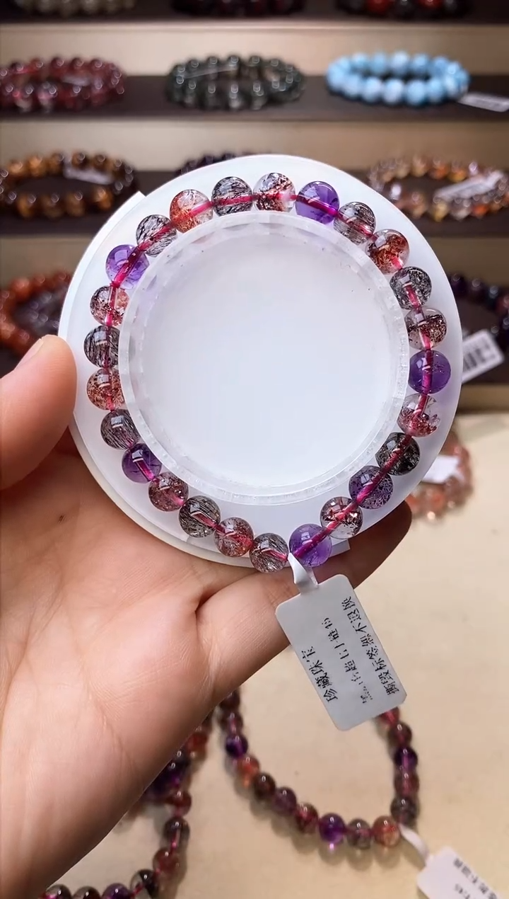 【闪购商品】水晶手链未镶嵌黑加仑超七7m+