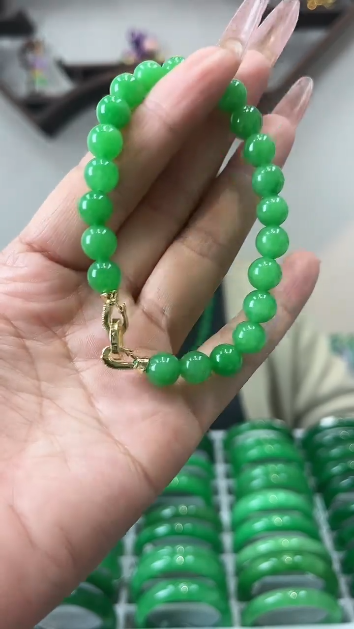 【闪购商品】翡翠手链未镶嵌闪16 手串