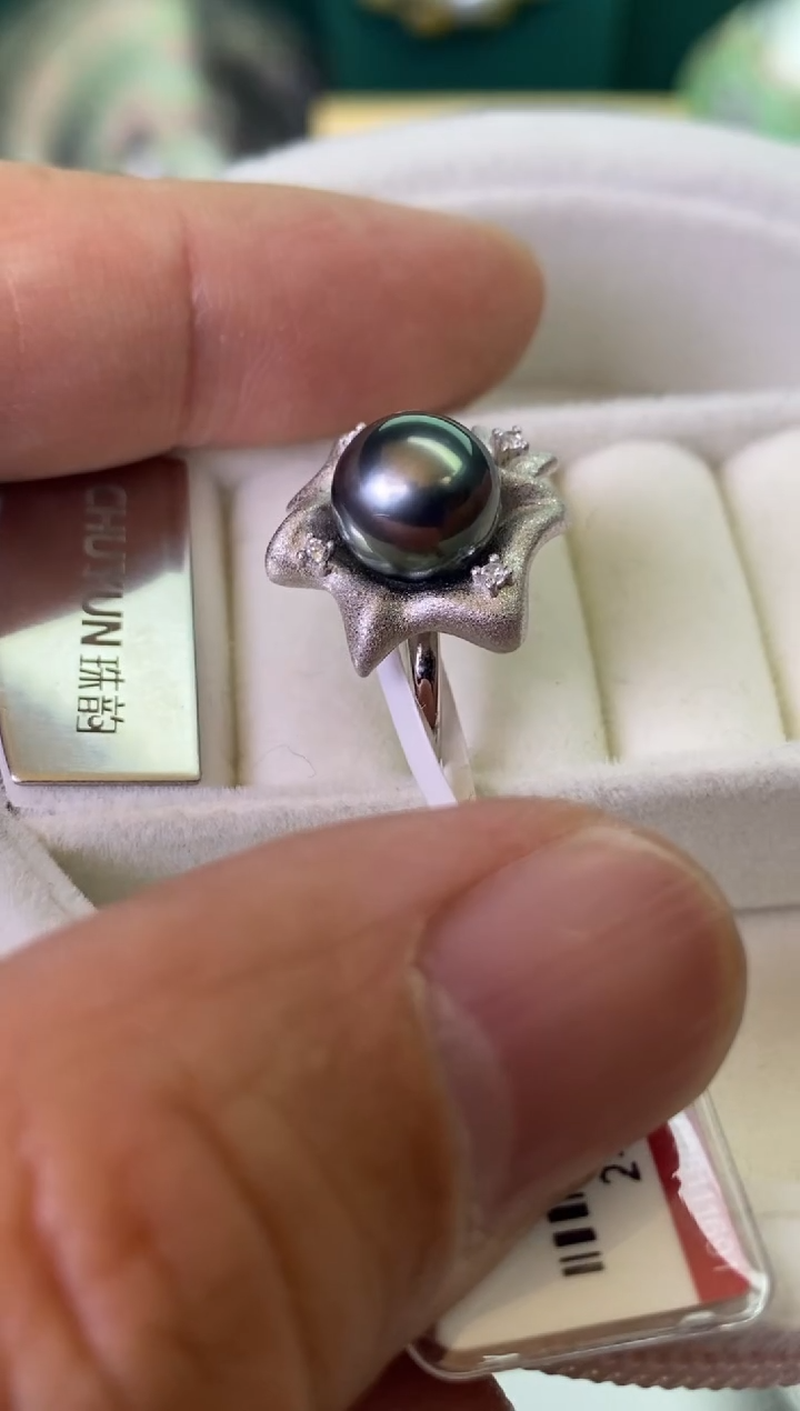 【闪购商品】海水珍珠戒指银S925镶嵌1