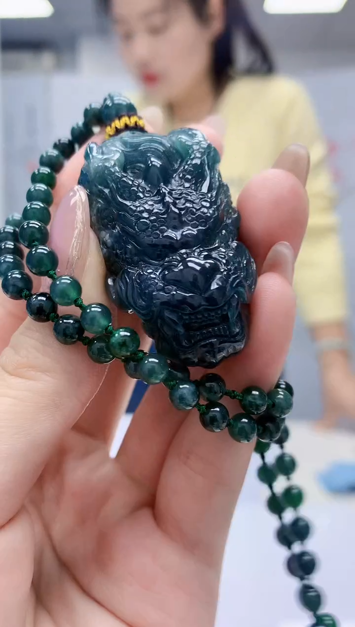 【闪购商品】定制翡翠未镶嵌4902jw-毛货挂件40赠珠链