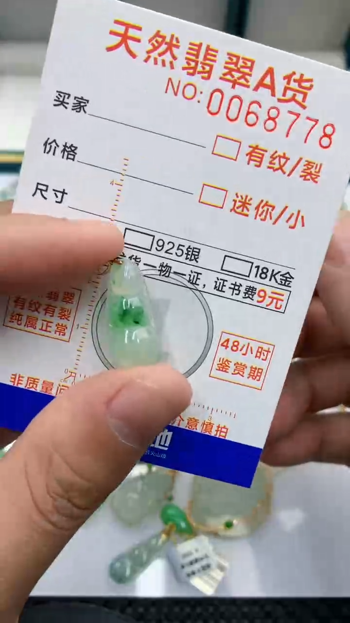 【闪购商品】翡翠颈饰18K金镶嵌            8