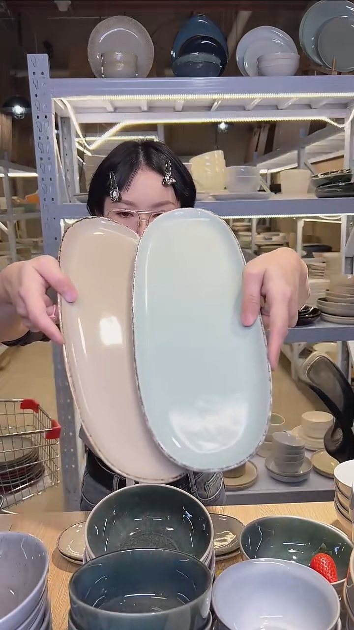 瓷260外贸尾货高温釉下彩陶瓷餐具默认微瑕