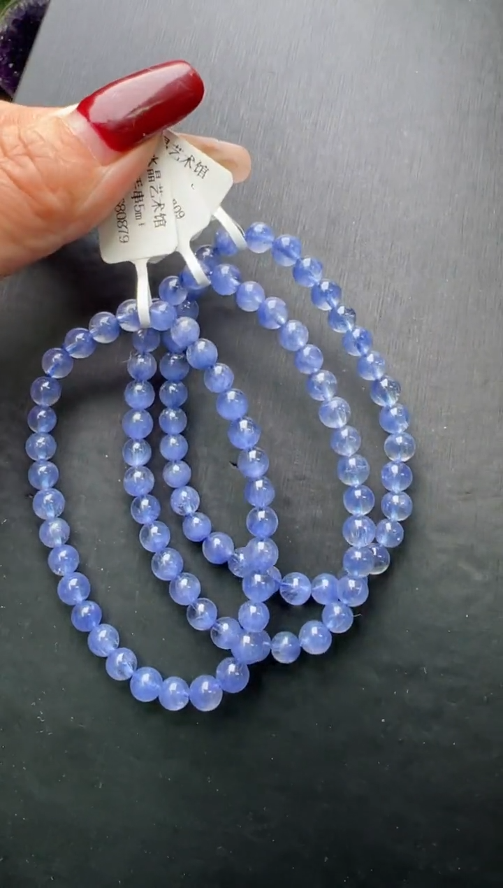 【闪购商品】水晶手串未镶嵌蓝发晶手串5m+多样性发一JP38022