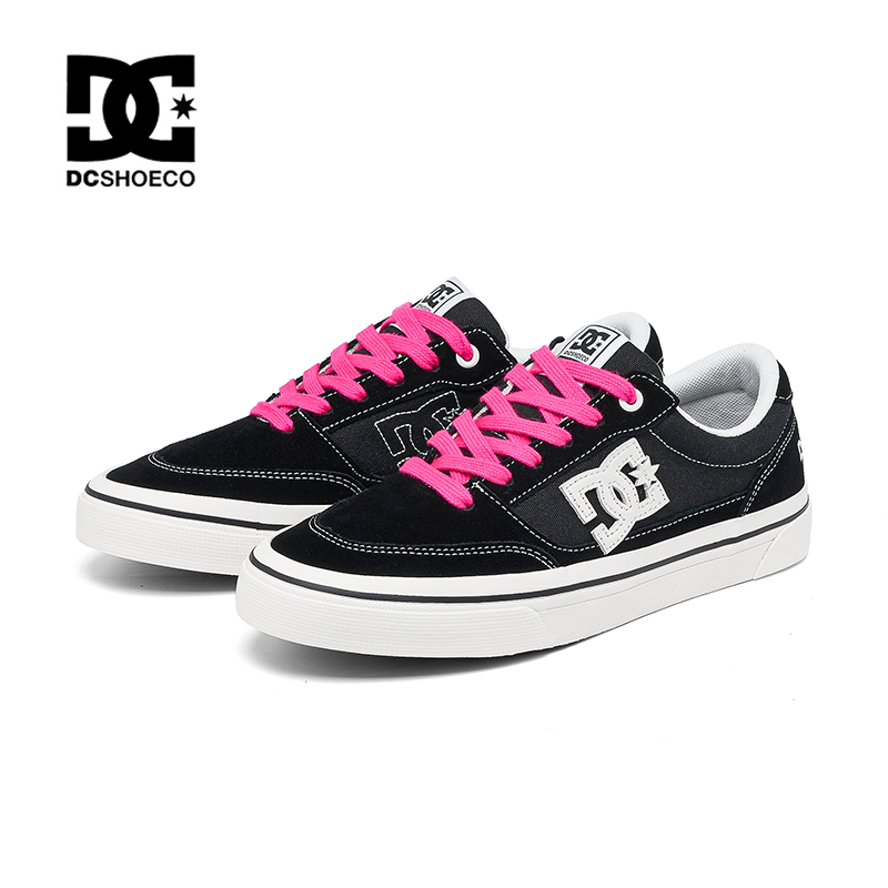 DCSHOES CANVAS CAS 黑粉撞色街头潮流板鞋情侣款帆布鞋低帮男鞋
