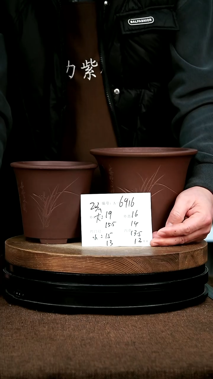 紫砂花盆花卉园艺6916