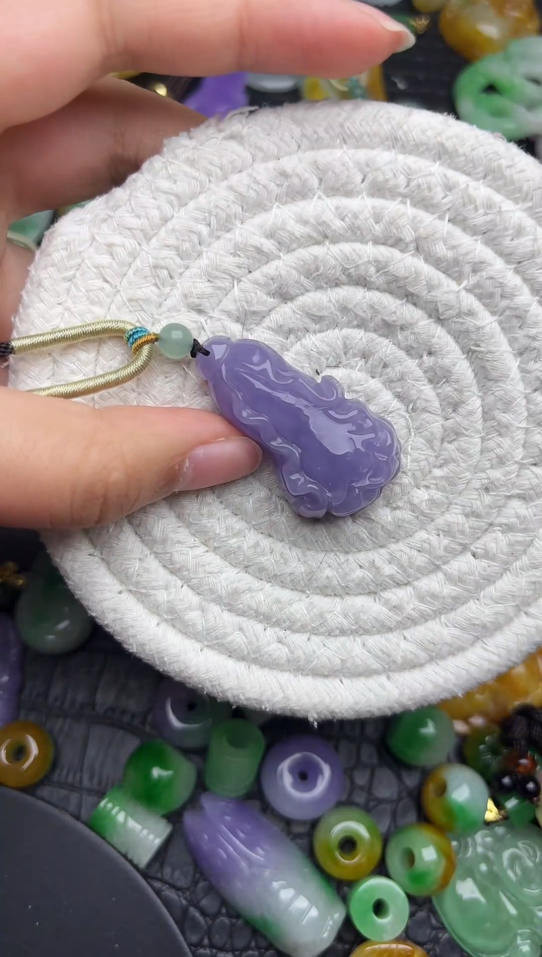 颈饰未镶嵌翡翠缅甸翡翠吊坠