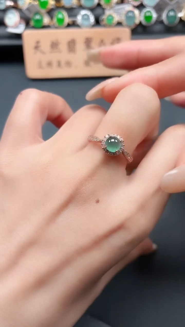 银S925镶嵌戒指翡翠1111