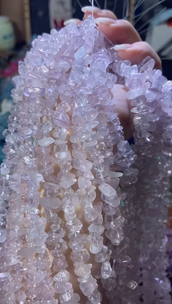 水晶珠宝半成品未镶嵌冰紫马粉