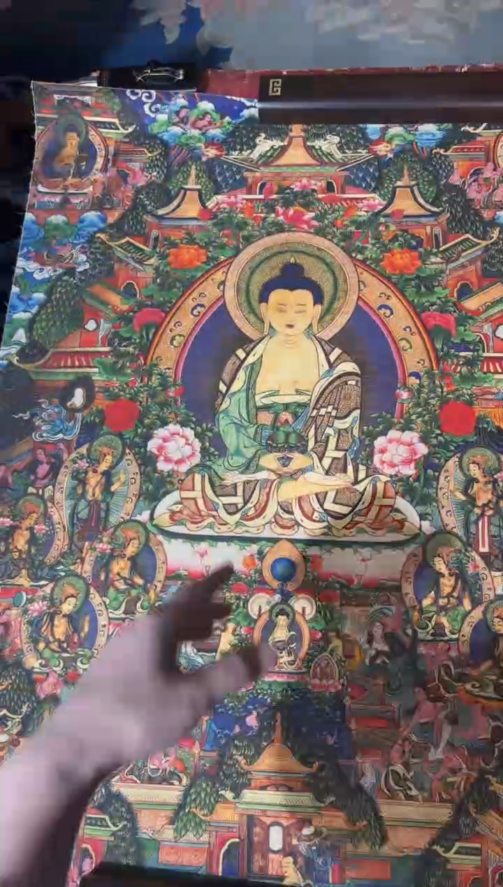 卷轴画龙妹唐卡直播tk16