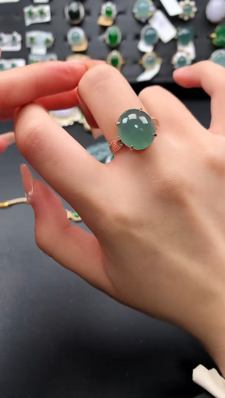 【闪购商品】翡翠戒指银S925镶嵌51242141