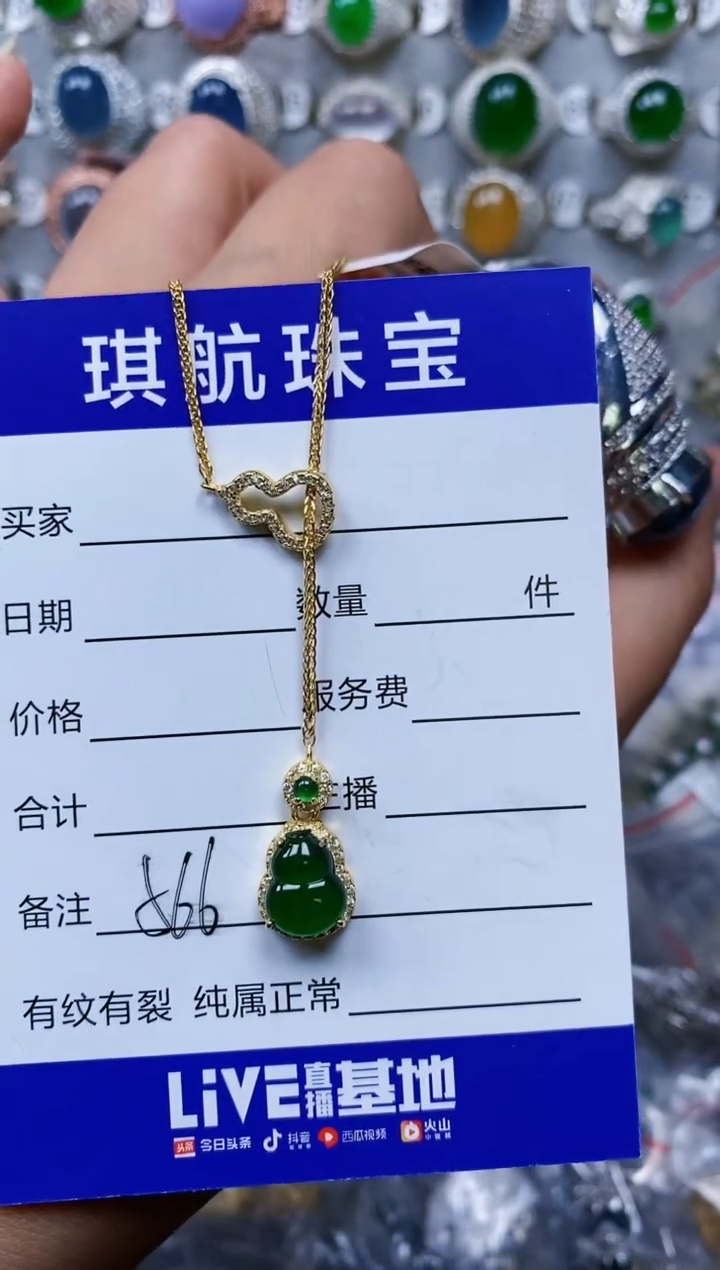 【闪购商品】翡翠颈饰银S925镶嵌0566