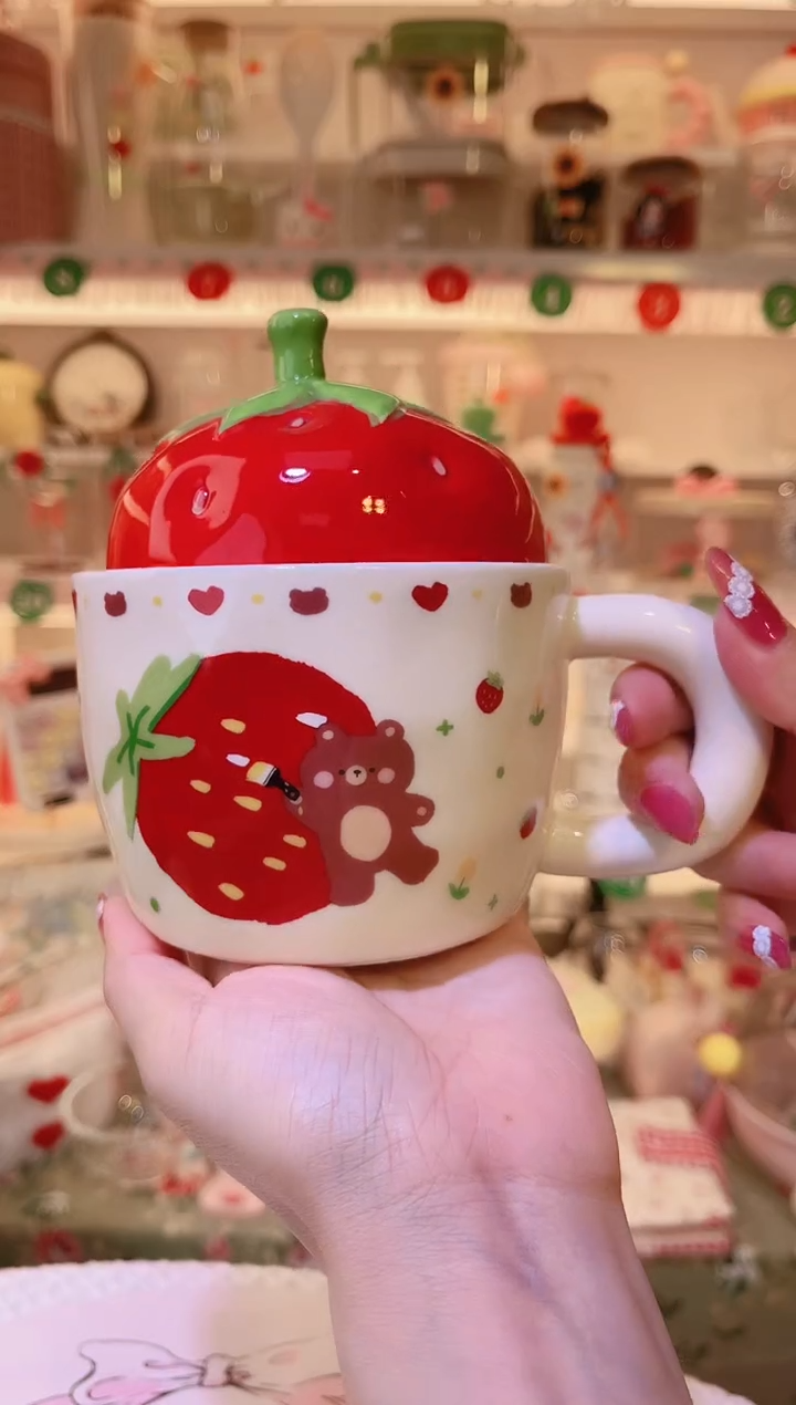 红色草莓杯——手工制作品质好！