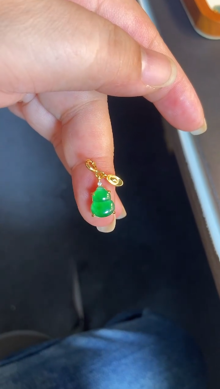 吊坠(不含链)银S925镶嵌翡翠1