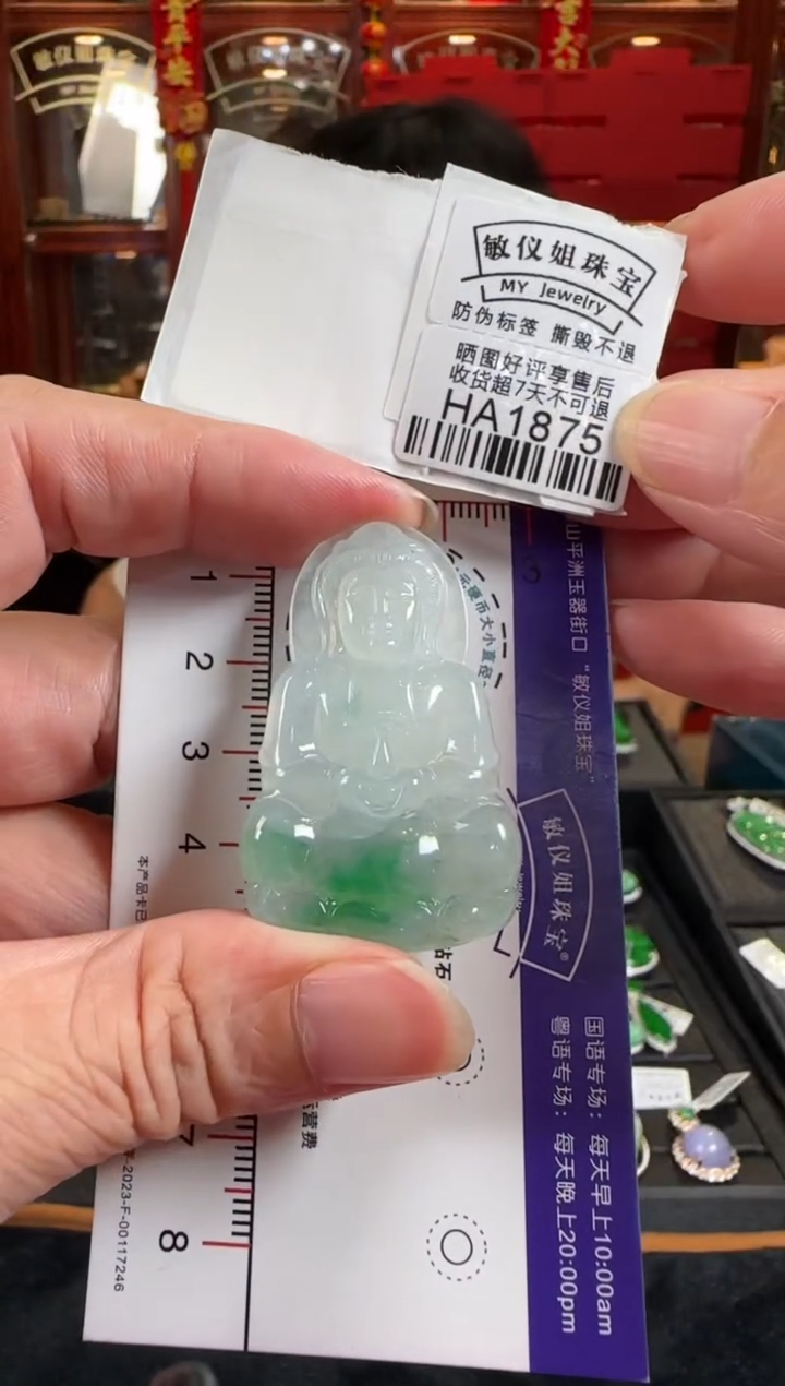 翡翠未镶嵌颈饰HA1875 观音