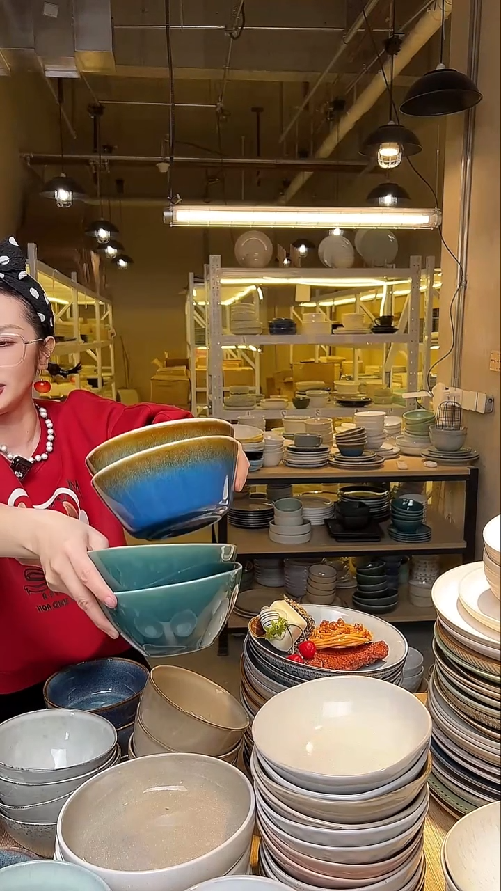 瓷58外贸尾货窑变釉下彩默认微瑕