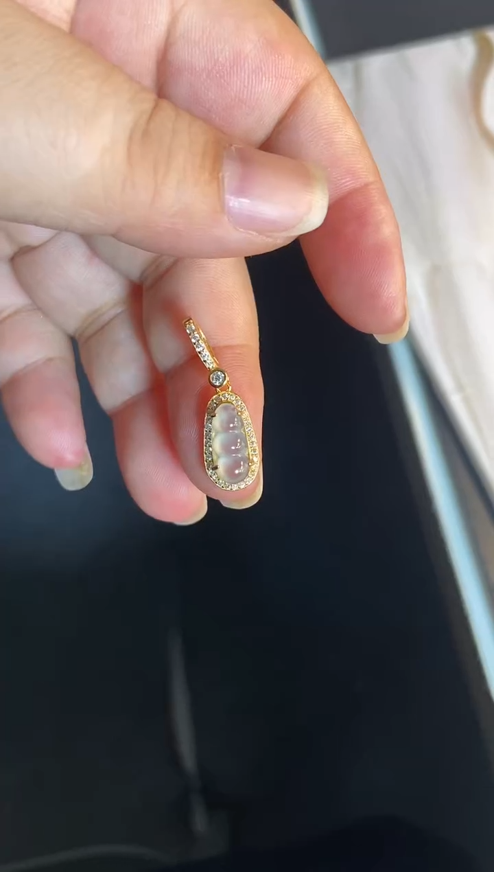 吊坠(不含链)银S925镶嵌翡翠1