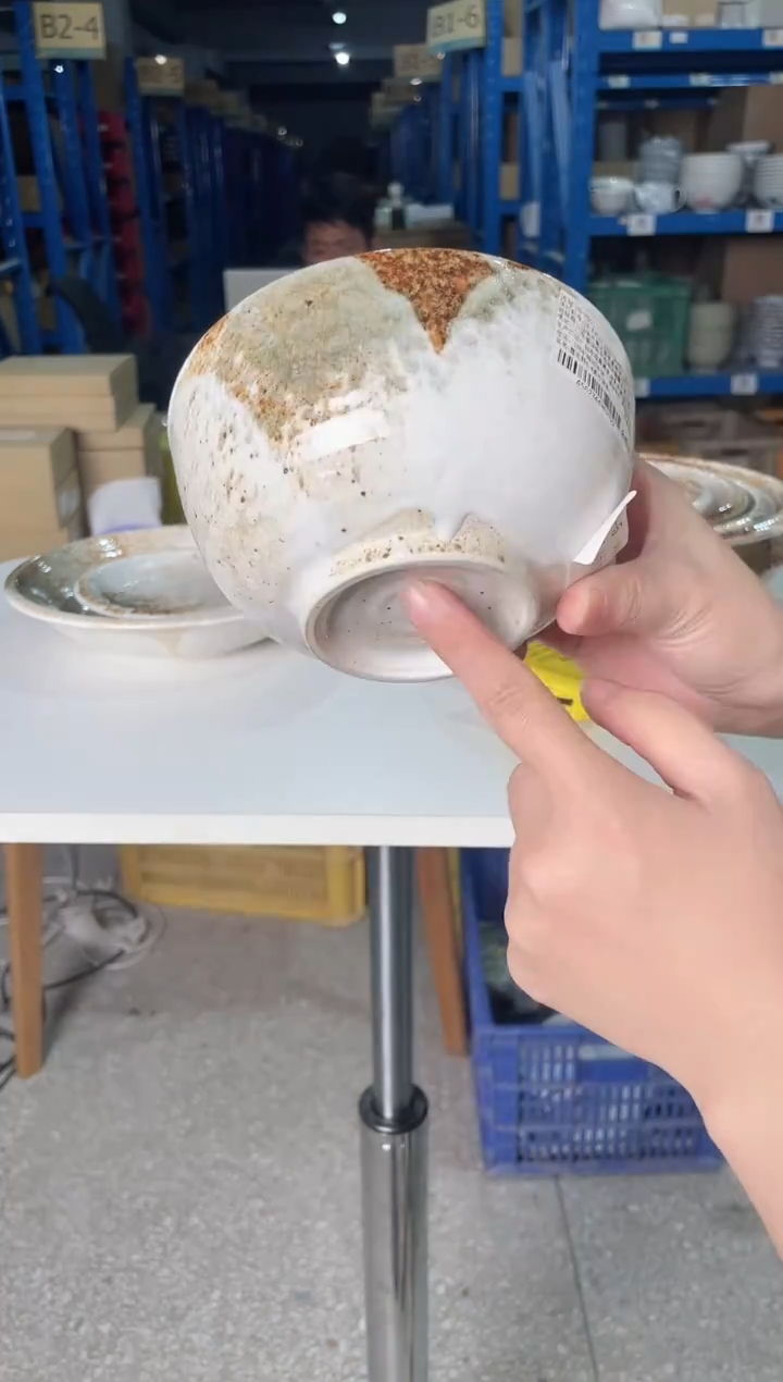 陶瓷雪志野5.4英寸深碗