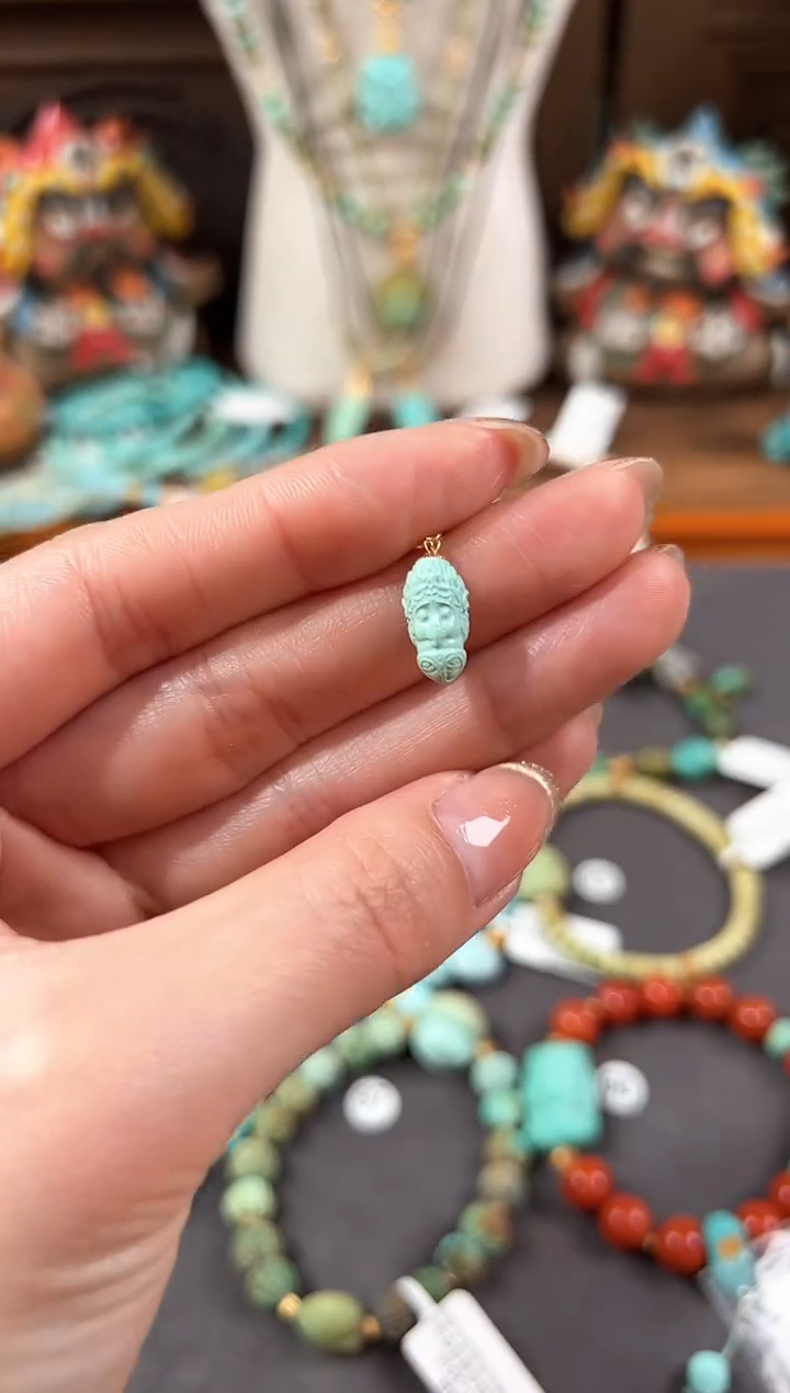 【闪购商品】绿松石提溜18K金镶嵌绿松石提溜