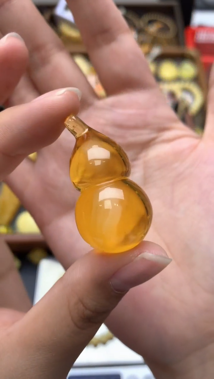 【闪购商品】琥珀珠宝奇石未镶嵌118琥珀蜜蜡花粉有纹小坑介意勿拍