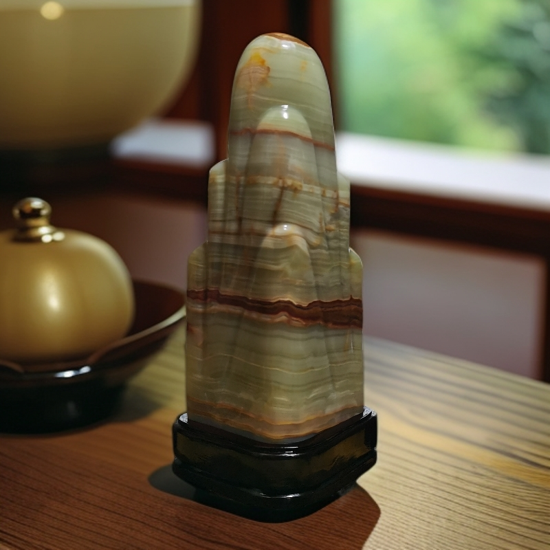 摆台装饰摆件客厅办公桌玄关桌面家居摆件。带底座高55宽26厚16