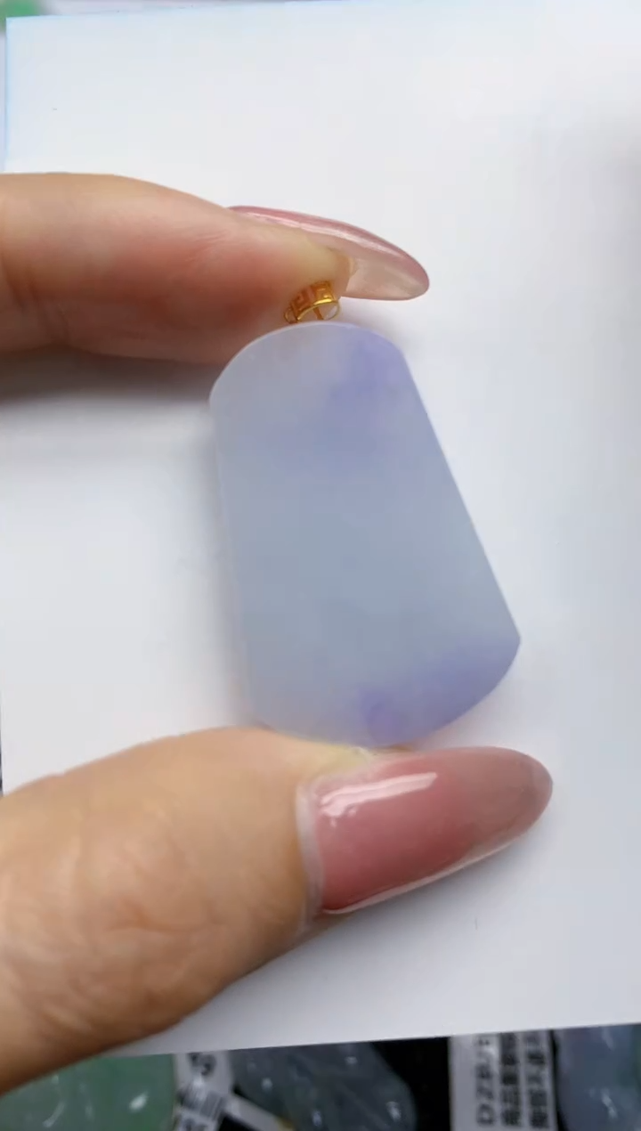 【闪购商品】翡翠挂件18K金镶嵌天然翡翠A货