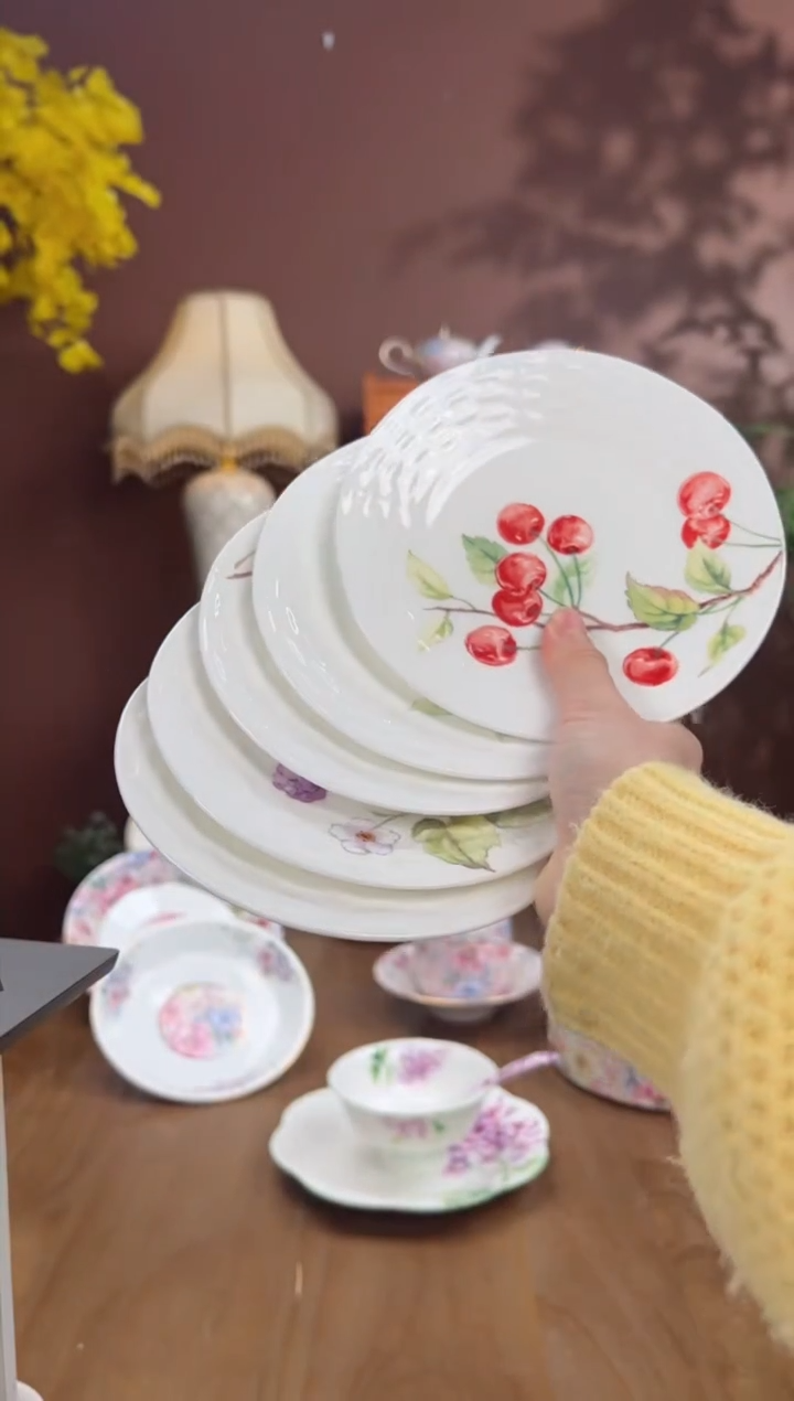 【闪购商品】瓦当浆果藤编6英寸盘一套5个