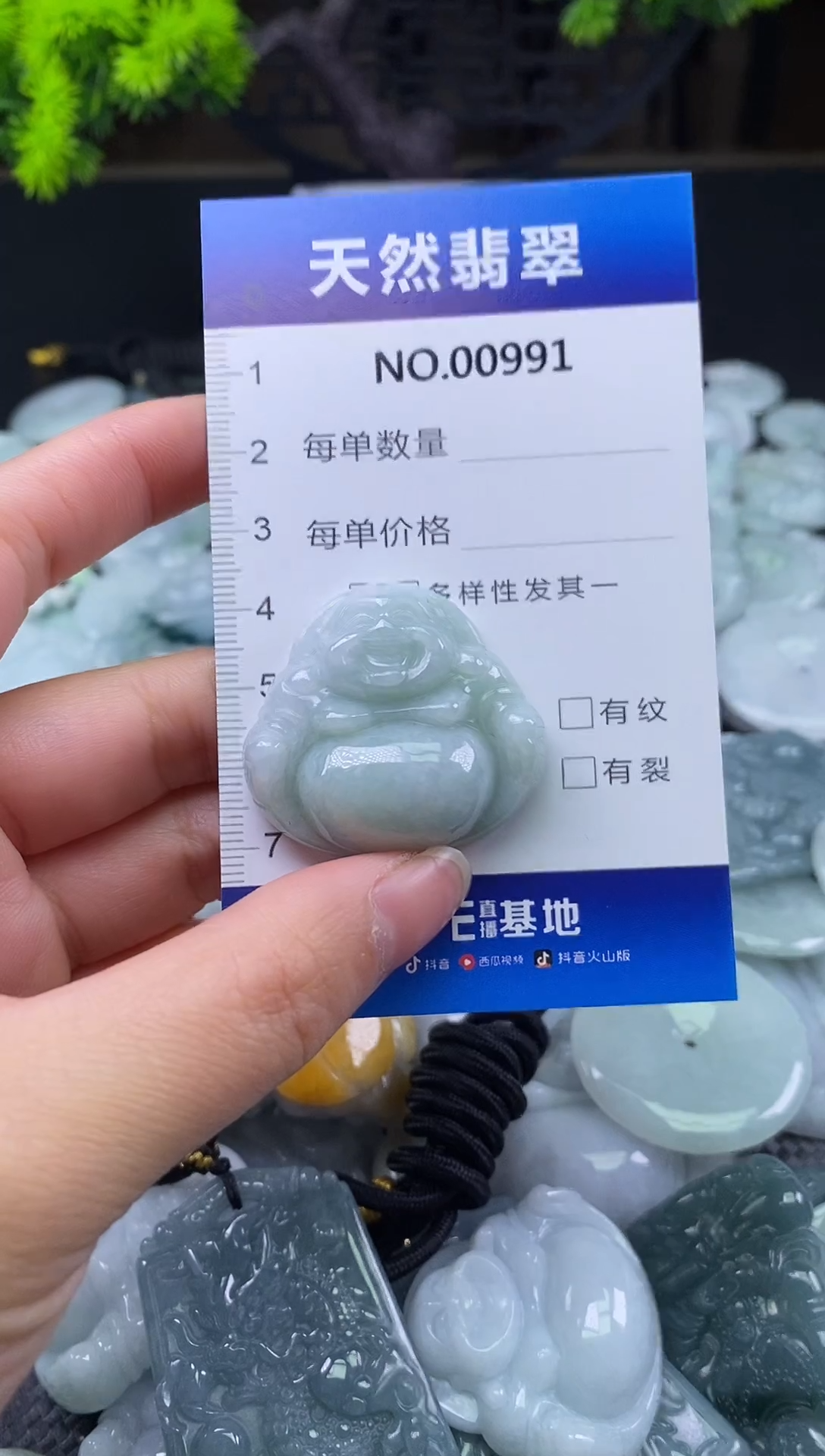 颈饰未镶嵌翡翠天然缅甸翡翠991