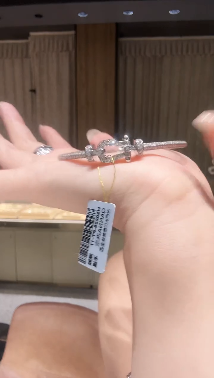 铂Pt950镶嵌手镯钻石HS0226-PT-17