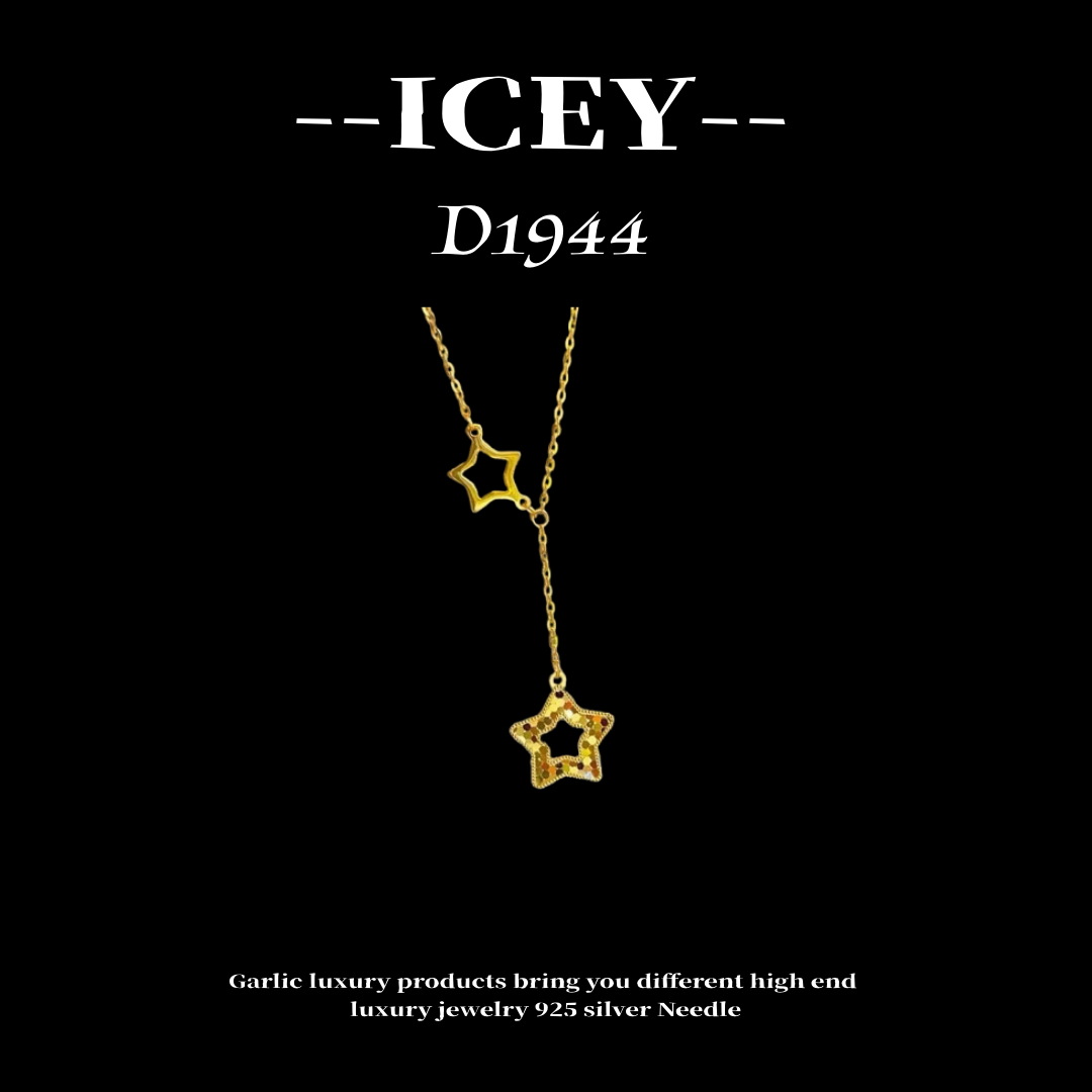  镀K金 ICEY设计小香风时尚首饰精致毛衣链项链--D1944