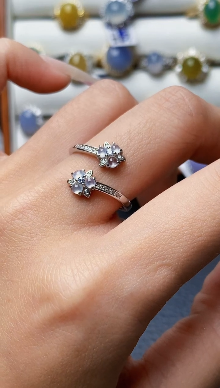 银S925镶嵌戒指翡翠1907