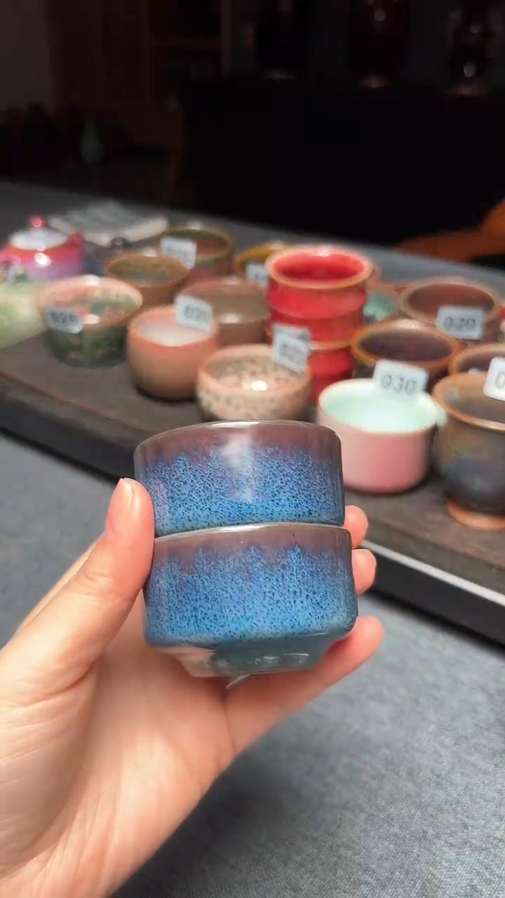 【闪购商品】钧瓷客杯2只  窑变的