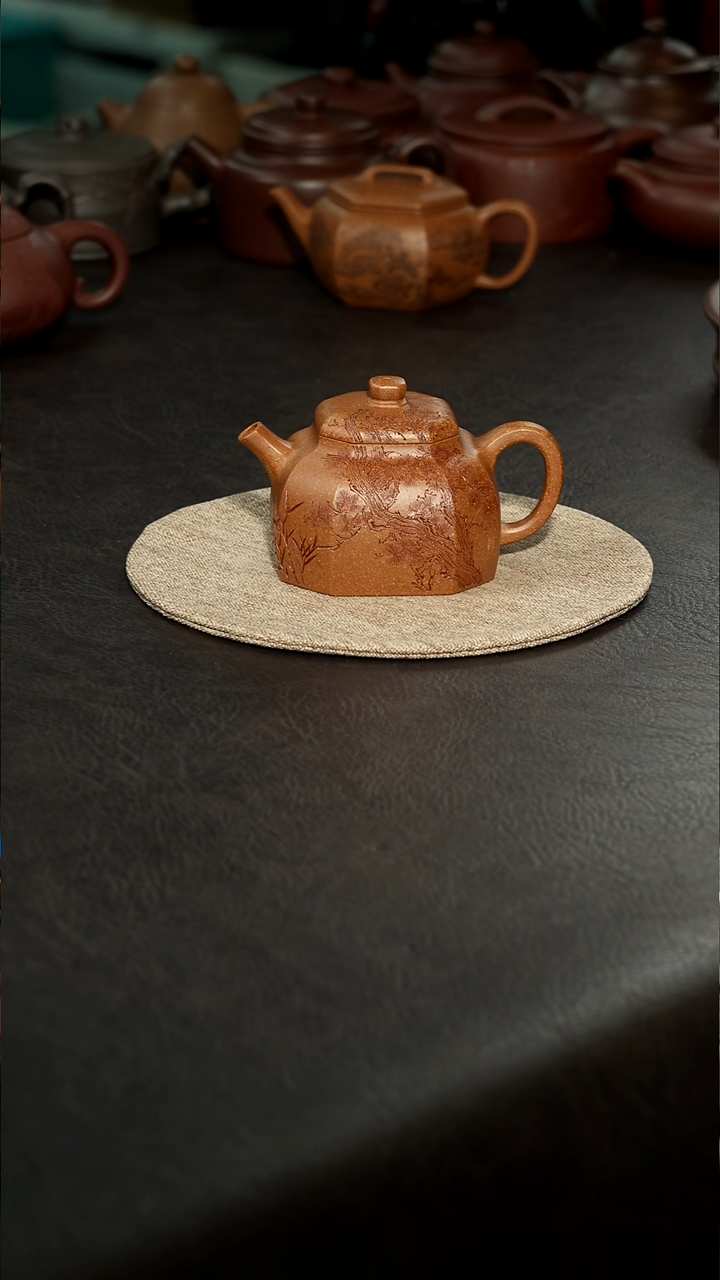 茶壶紫砂抖*八分坦然，桂花砂，170cc汪陶全手工