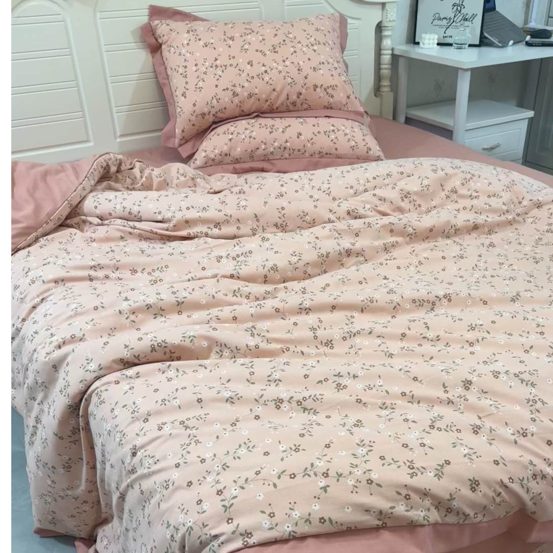 【米悦】莱茵春色 床上四件套印花亲肤柔软舒适大床裙磨毛小清新