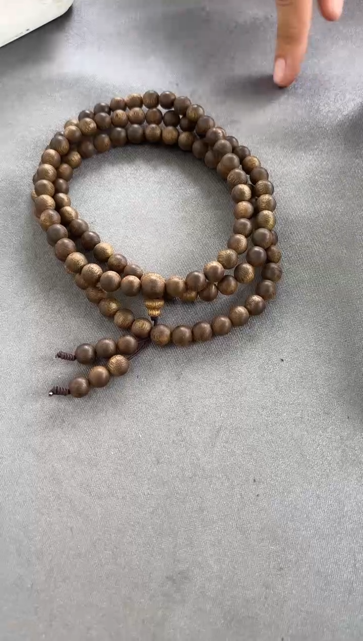 手串沉香白棋野料08圆珠多圈多样性发一