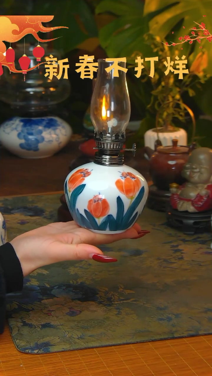 【闪购商品】景德镇陶瓷灯摆件