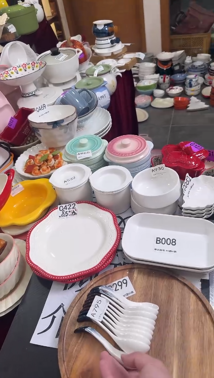 摆件陶A795-10个  陶瓷餐具库存微瑕