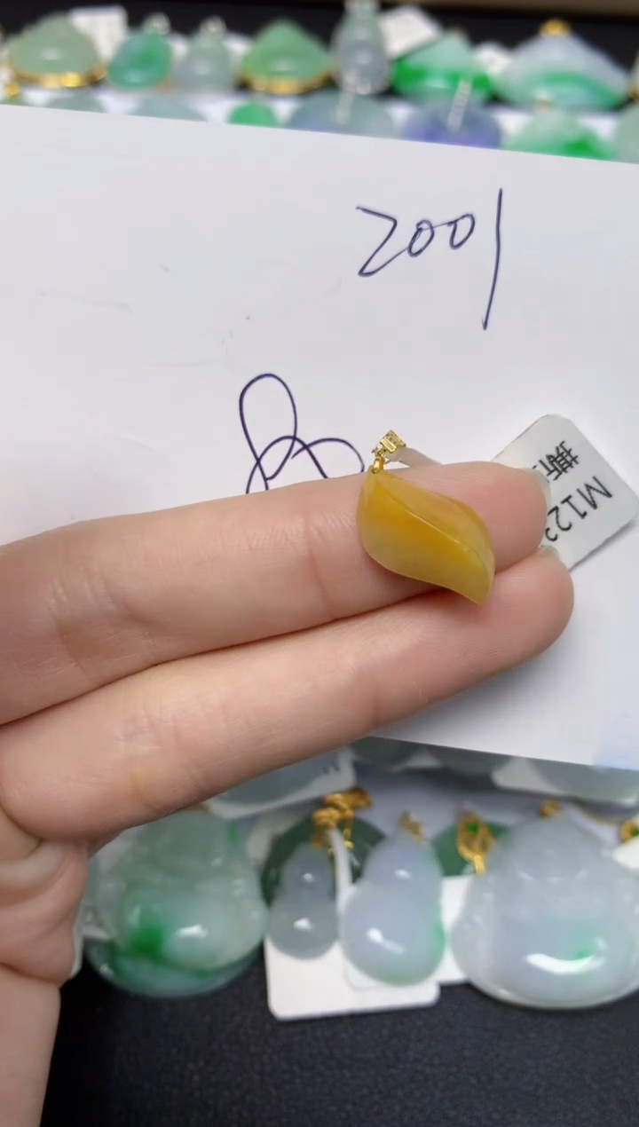 【闪购商品】翡翠颈饰18K金镶嵌 天然翡翠A货