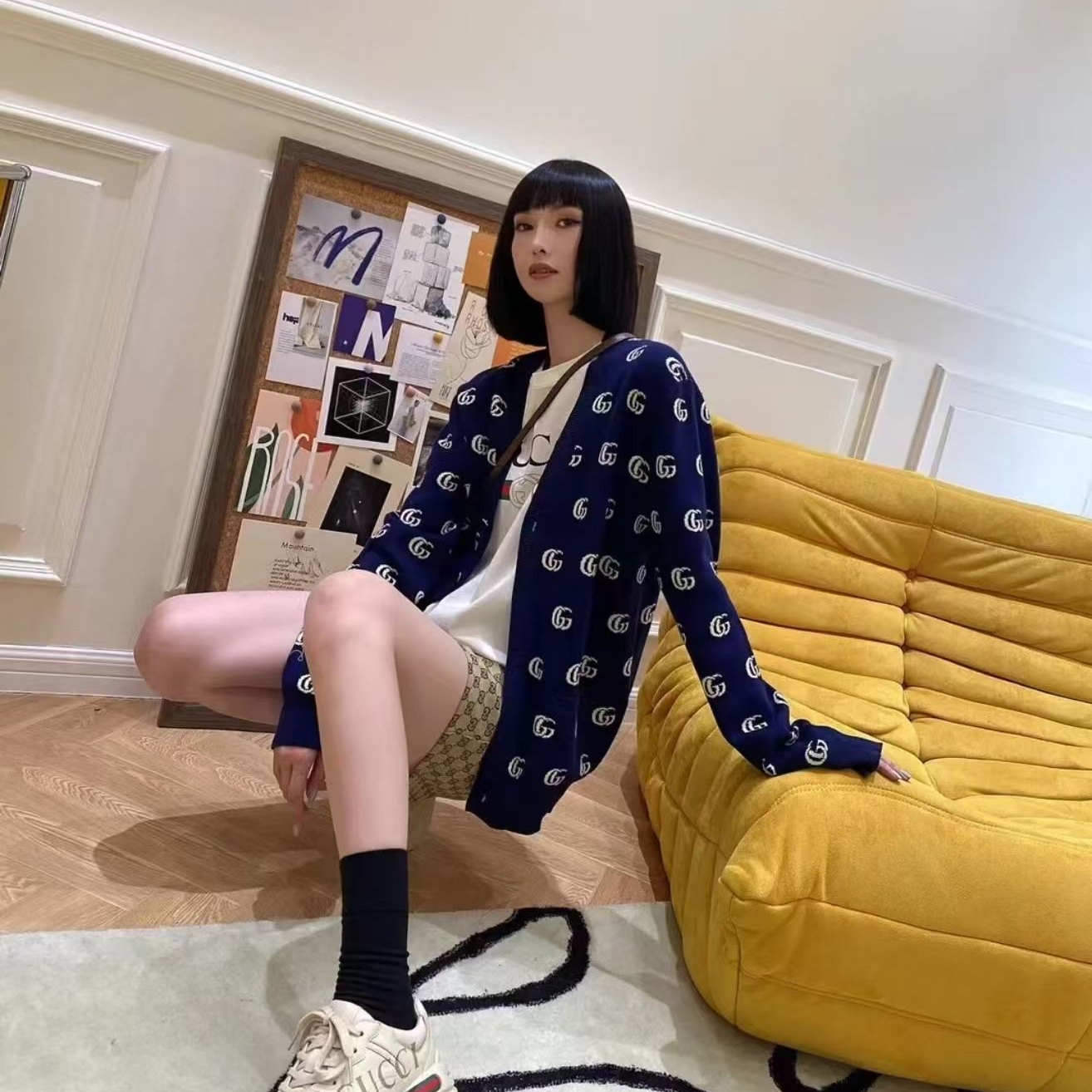 99新 GUCCI/古驰 双双臻选/kk00165/古驰开衫M