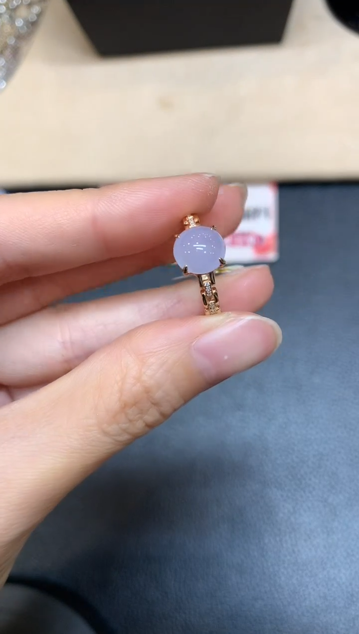 【闪购商品】翡翠戒指18K金镶嵌【无鉴赏期