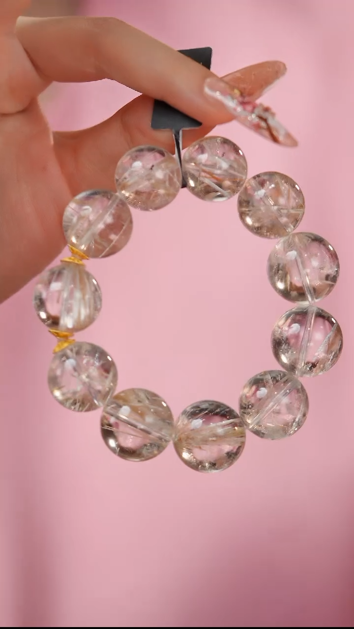 【闪购商品】水晶手串未镶嵌E536Z 雪霜发手串