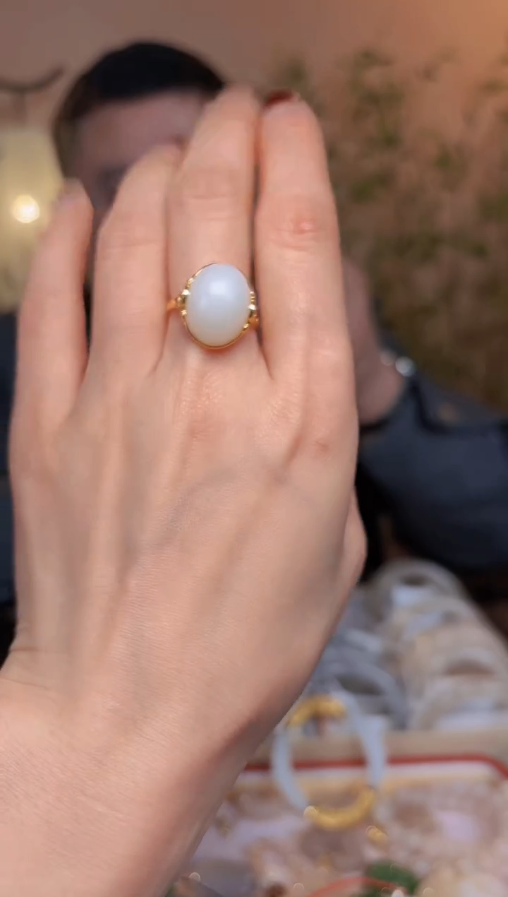 【闪购商品】和田玉戒指未镶嵌白玉戒指