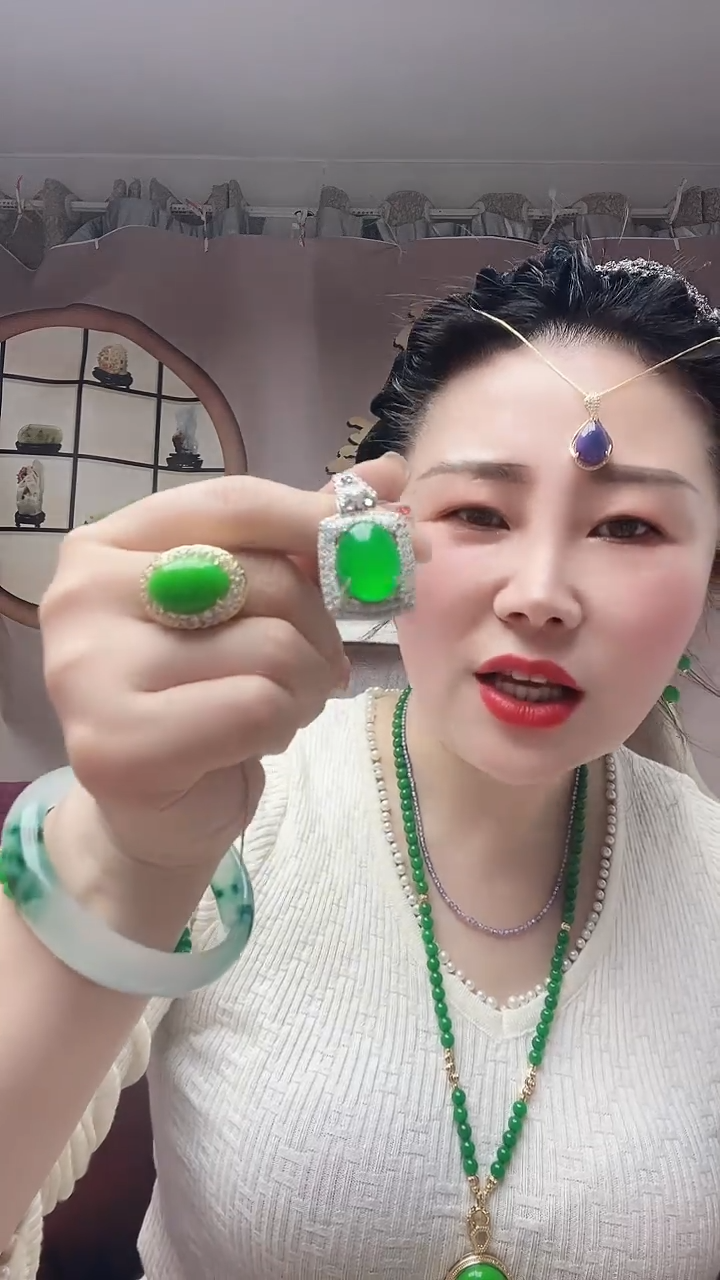 【闪购商品】翡翠银S925镶嵌颈饰012号